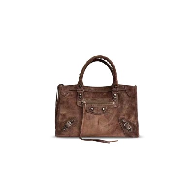 BALENCIAGA WOMEN'S LE CITY BAG SMALL IN LIGHT ESPRESSO 811442 (30*19*10cm) BALENCIAGA WOMEN'S LE CITY BAG SMALL IN LIGHT ESPRESSO 811442 (30*19*10cm)